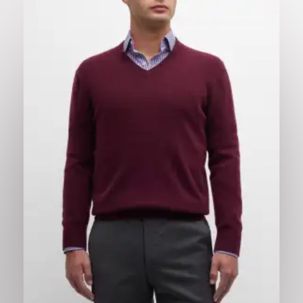 Men’s Neiman Marcus M Burgundy Cashmere Sweater